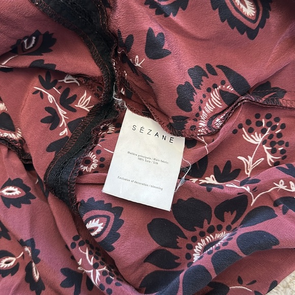 Sézane Silk Leona Floral Blouse Size 34 Or US size 2 - Picture 5 of 6